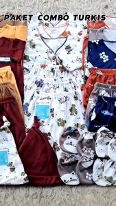 35pcs Paket Premium Komplit Baju Bayi Topi Sarung Tangan Baru Lahir Mix Motif Celana Bayi SNI