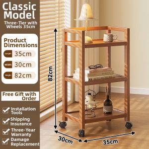 Multi-functional Kitchen Storage Rack Rolling Cart