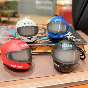 Motorcycle Helmet Keychain Light Multifunctional Helmet Bag Charm Key Led Helmet Keyring Gantungan Kunci Topi Keledar