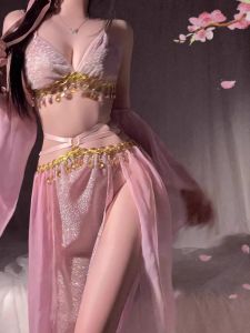 Retro Tang Style Hanfu Sleepwear Exotic Court Princess Gown Super Fairy Tale Ancient Servant Bedding Dress Chinese Traditional