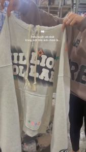 Áo Khoác Hoodie MILLION DOLLAR Túi Trong Khoá Kéo 2 Đầu Nam Nữ Form Boxy Cánh Dơi Dài Tay Áo Nỉ Bông Chống Nắng Thu Đông