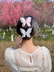 Jepit Rambut Kupu-Kupu Warna Matte Glossy Elegan Untuk Anak & Dewasa Gaya Harian