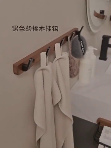 Drill Free Solid Wood Hook Thicken Clothes Door Hook Wall Hanger Storage Rack Bathroom Coat Towel-mounted Storage Holder for Kitchen Bathroom