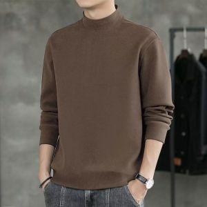 JIFANPAUL | Mens Warm Half-High Collar Long Sleeve T-Shirt