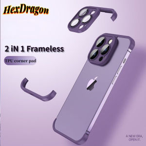 HEXDRAGON แผ่นรองมูลคอมพิวเตอร์ TPU เสริมความรู้สึกของโลโก้ 2 ชนิดของแผ่น 1 ย้อนหลัง สำหรับ iPhone 14 Pro Max 14Plus 13 12 Pro Max 14Pro 13Pro 12Pro และเคสมือ 12 ล้ามที่ซื้อขายที่คุณพบบ่อย