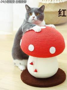 Indoor Cat Scratching Post High Version Wear Resistant No Shedding Red Mushroom Cat Climbing Frame Pet Toy Coni Life