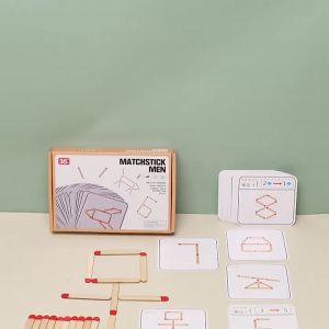 FR-M335 Matchstick Men Mainan Edukasi Anak Puzzle Korek Api Susun / Mainan Montessori Wooden Toys DIY Math Geometry Kids / Mainan Kayu Stick Early Education