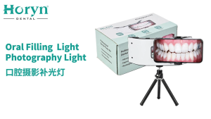 HORYN Shadowless Dental Oral Filling Light LED Intraoral Photography Light with Tripod Stand Universal Phone Holder for Dentist Clinic