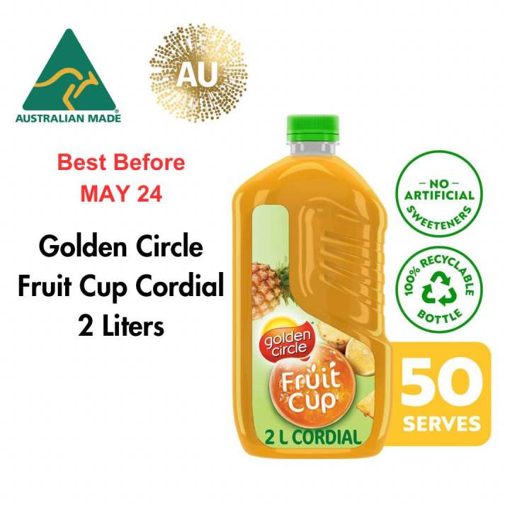 Fruit Cup Cordial Golden Circle 2 L (BBF MAY 24) Lazada.co.th