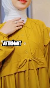 Rosella Dress Gamis Polo Linen Kancing Hidup Motif Silang Gamis Wanita Dewasa Jumbo Maxy Gamis 2025