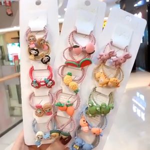 SHOPHOME - Ikat Rambut Anak Perempuan Lucu Set isi 10 Pcs Murah Motif Karakter Fashion Korea KCR33