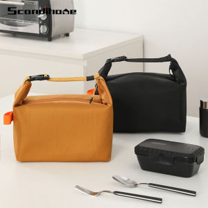 Mili High Aesthetic Large Capacity Thermal Insulation Lunch Box Bag Waterproof Oil-resistant Bento Bag Handbag Japanese Style Rice Bag