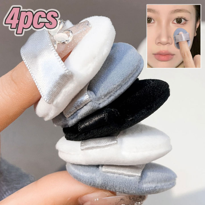 Dorisna 1/3pcs Mini Flocking Powder Puffs Detail Makeup Blender Sponge ...