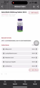 Viên uống mọc tóc Natrol Biotin 10000 mcg - Hộp 100 viên