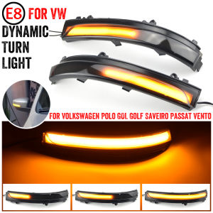 2Pcs Dynamic LED Turn Signal Light Side Rearview Mirror Amber Yellow Smoke Lens Lamp Sequential Flowing Indicator Blinker For Volkswagen VW Focus GOL G5 G6 G7 Polo Golf MK 4.5 Wind Sloop Passat CrossFox SpaceFox