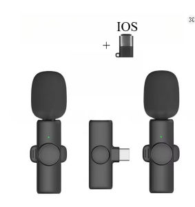 Basix | Wireless Lavalier Microphone Clip-On Lapel USB-C Audio Video Recording for Phone Live Streaming