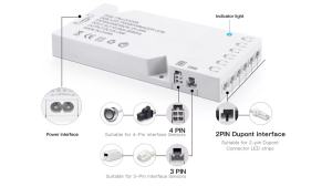 LED Driver Lighting Transformer Power Supply 6-10 Dupont Ports DC12V With Dimmable Touch/ Hand Sweep Motion Sensor Panel Switch