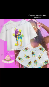 [MCHIE] Baby dolls showtime croptop terno sleepwear/pambahay sublimation