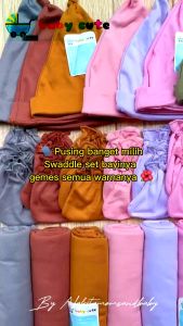 Paket set swaddle Motif selimut alas stroller alas tidur bayi bedong perlengkapan bayi Topi bayi Sarung tangan bayi Newborn SNI promo 9.9