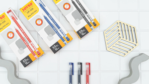 Gel Pen Pulpen Pena Joyko GP-330 Big Fill Gel 0.5 mm 1 Box 12 PCS