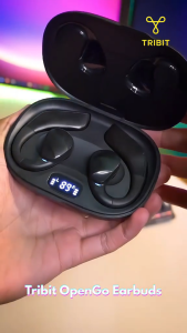 Tribit OpenGo Open Ear OWS Headphones Wireless Earbuds IPX5 Waterproof Sport 104H Built-in Mic