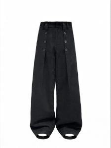 JCAESAR STUDIO | Wool Pleated Button Pants Resin Buttons