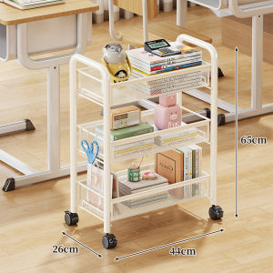 Multipurpose Bookshelf Organizer Trolley