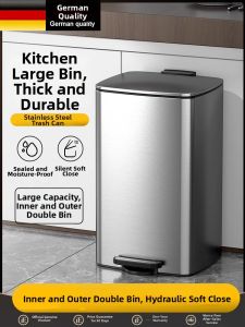 Pedal Operated Lid Covered High Capacity Luxury Trash Can