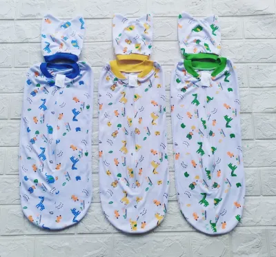 3 set bedong bayi instan resleting bayi baru lahir