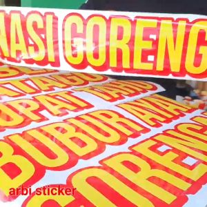 Tulisan di gerobak - kafe - dan lain-lain - stiker cutting - bahan oracal premium