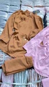 Quần Áo Nữ Đồ Lam Đi Chùa Bà lai sen lụa đông hưng