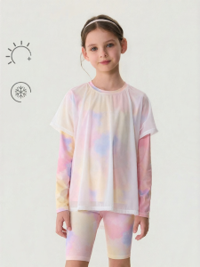Marc&Janie | Cooling Sun Protection Fake Two-Piece Long Sleeve Sport T-Shirt
