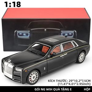 Tỉ Lệ 1:18 Rolls-Royce Phantom Diecast Xe Ô Tô Mô Hình Có Âm Thanh Và Ánh Sáng Hợp Kim Kẽm Kéo Lại Đồ Chơi Cho Độ Tuổi 14 +