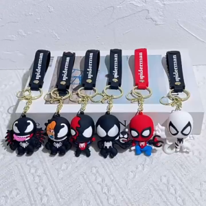 🔥IN STOCK🔥 Mini Spider Hero Keychain with Hoodie | Cute Comic Style | Backpack Pendant | Fan Gift