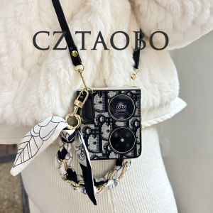 Applicable to Huawei Pocket2 Phone Case Silk Scarf Chain P60pockets Classy New Arrival Shell P50 Foldable Foldable Screen Cross Body Lanyard Womens Protective Case Wrist Strap Protective Cover