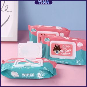 Yiha ทิชชู่เปียกทำความสะอาด 80 แผ่น Baby hand and mouth wipes