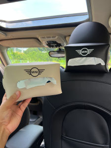 Applicable to BMW Mini Car Tissue Bag Cooper Multi-Function Hanging Headrest Seat Sunshade Paper Extraction Box