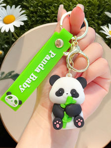 กุ๊กกิ๊บตุ๊กตาแพนด้าลายการ์ตูน ห้อยกระเป๋าผู้หญิง ของขวัญของขวัญสำหรับนักเรียน ของเล่นพกพาที่สร้างสรรค์