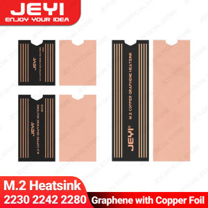 JEYI Graphene 2280 2242 2230 M.2 SSD Heatsink Dual-Layer Graphene Heat sink and Copper Foil Design Cooler Radiator for Laptop