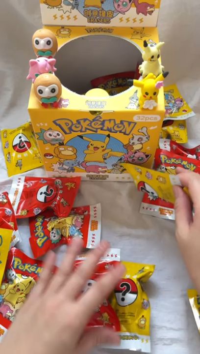 Mystery Bag Eraser Pikachu Blind Bag Eraser Penghapus Pensil