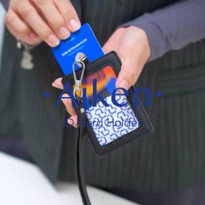 Wallts Aiken Terazzo - Gantungan ID Card Kantor Kasual Anti Air Pria Wanita