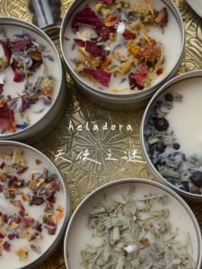 Heladora White Sage Candle 50g Indoor Purification Aromatherapy Candle Cedar Lavender Herbal Incense Burner Metal Cup Home Decor