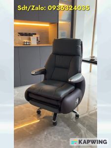 Ghế sếp điện thông minh tự động điều chỉnh ghế giám đốc bọc da cao cấp có ngả lưng gác chân