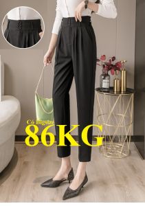 Quần Baggy Lưng Cao 3 Cúc cao 8cm Phom rộng Có Big Size 86Kg Lưng Thun Đằng sau vận động rất thoải mái Chất Vải Tuyết Mưa cao cấp