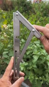 ToolHub (1 คู่/ชุด) ฉากพับเหล็ก ขารับชั้นติดผนัง ฉากรับชั้น ฉากเหล็กพับ