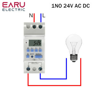 THC 15A 30A New Type Din Rail 2 wire Weekly 7 Days Programmable Digital TIME SWITCH Relay Timer Control AC 12V 24V 48V 220V 230V