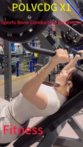 Polvcdg-X1-32GB Sports Bone Conduction Earphones Bluetooth 5.4IPX6 Sweatproof Running/Fitness/Yoga/Cycling Sports Color Earphones with Microphone