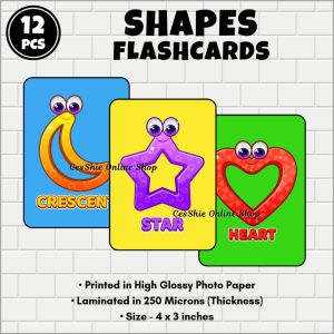 SHAPES FLASHCARDS FOR KIDS | LAMINATED EDUCATIONAL SHAPES FLASHCARDS FOR EARLY TEACHING FOR BABY KIDS TODDLERS