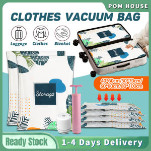 Vaccum Bag Plastik Vacum Pakaian Reusable Vacuum Storage Bag Electric Pump Space Saving Organisers Sealer Plastic Bag Vacuum Travel Vaccum Bag For Clothes Comforters Quilts Stuffed Toys 真空压缩袋