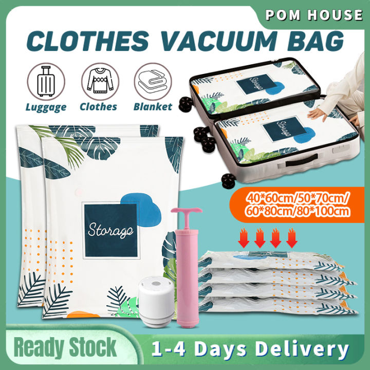 Vaccum Bag Plastik Vacum Pakaian Reusable Vacuum Storage Bag Electric ...